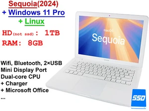 MacBook 13.3 inch 8GB 1TB Apple Sequoia Windows 11 Linux Office - Picture 1 of 9