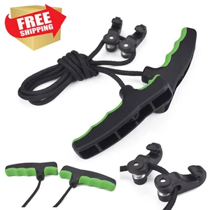 Green Crossbow Cocking Device Crossbows Cocker Rope Double T Handle String Tool  - Picture 1 of 11