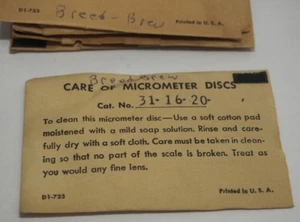 Bausch & Lomb Cross Hair Micrometer Disc 31-16-20 21mm - Picture 1 of 2