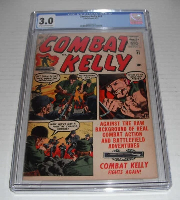 Combat Kelly # 41--CGC Universal slab 3.0 grade...1957 Atlas comic book--de - Image 1 of 4