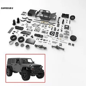 CAPO 1/18 CUB2 JK KIT Metal Chassis Crawler RC Car 2Speed Gearbox Differential - Picture 1 of 12
