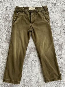Vintage Hollister Pants Mens 32x32 Green Button Fly Regular Straight Leg Casual