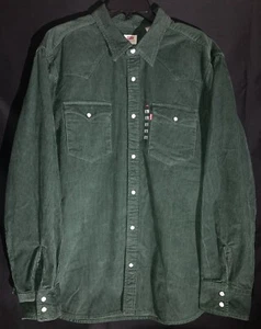 Levi's XL The Western Shirt Corduroy Green Button-Up - Picture 1 of 7