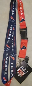Houston Texans Football dynamisches Schlüsselband Schlüsselring Schlüsselanhänger mit Sicherheitsclip - Bild 1 von 2