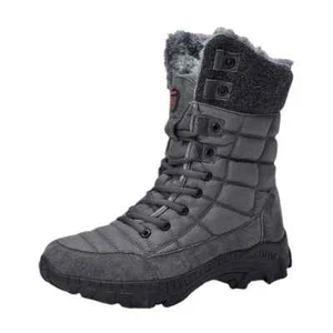 Men's Winter Warm Snow Boots High Top Hiking Boots Waterproof Outdoor Sneakers - Picture 1 of 25