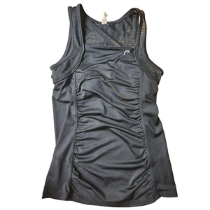 Camiseta sin mangas Head negra atlética de entrenamiento de yoga talla pequeña - Imagen 1 de 9