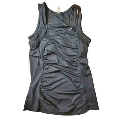 Camiseta sin mangas Head negra atlética de entrenamiento de yoga talla pequeña Foto 1 de 4