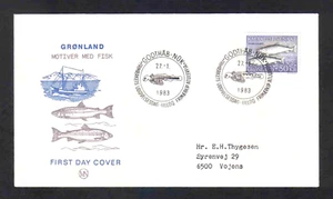 Greenland 1983 Fish/ Atlantic Salmon single-value set (SG 138) FDC - Picture 1 of 1