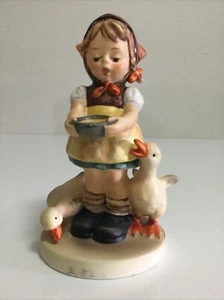 Vintage Hummel By Goebel 197/2/0 Be Patient Girl Ducks 4-1/4" Figurine - Picture 1 of 11