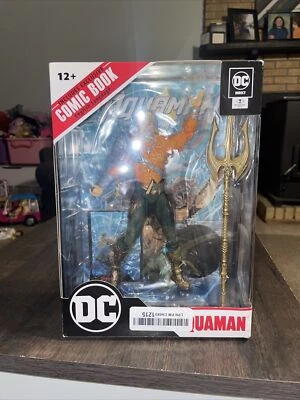 Aquaman DC Direct Action Figure with Comic Book Triton & Stand 7" NEW IN BOX - Photo 1/4