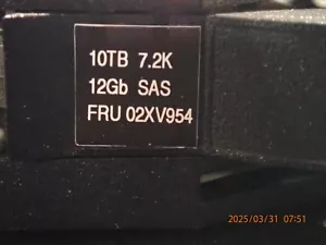 02XV954 IBM 10TB HD SAS 3.5" - Picture 1 of 7