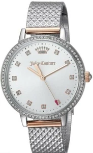 Reloj para dama Juicy Couture etiqueta negra Los Angeles Swarovski plata 1901612 - Imagen 1 de 1
