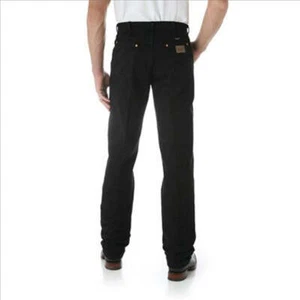 Pantalones de mezclilla 13MWZWK Wrangler para hombre corte vaquero ajuste original negro sombra NUEVO - Imagen 1 de 2
