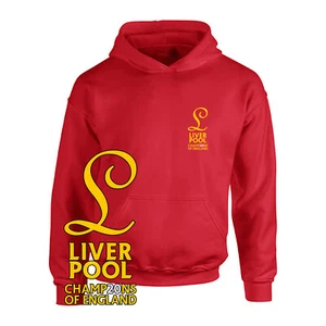 Childrens Liverpool 20 League Champions England HOODIE 2025 Crest Unofficial - Picture 1 of 7