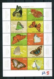 Animales de fauna de San Martín 2025. Insectos MARIPOSAS - S/S MNH - Imagen 1 de 1