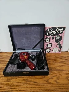 Vintage Vibra King Actavator FP Massagegerät Vibrator 4 Spitzen Bakelit rot funktionstüchtig - Bild 1 von 9