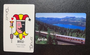 JOKER  Swap Playing Card   TRAINS  AMTRAK - Picture 1 of 2