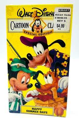 Walt Disney's Cartoon Classics Special Edition Happy Summer Days VHS NEW SEALED - Immagine 1 di 4