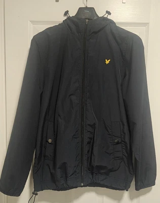 Chaqueta con Capucha Lyle & Scott Golden Eagle Cremallera Completa Parker Azul Marino Talla Mediana Foto 1 de 4
