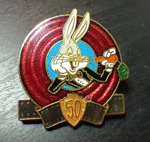 Vintage Bugs Bunny Pin 50th Anniversary Looney Tunes Lapel Tie Brooch VTG EUC - Picture 1 of 3
