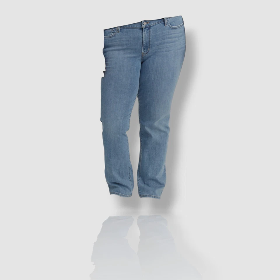 Levi's Women's Blue Denim Classic Straight-Leg Jeans Pants Plus .Size 24W.