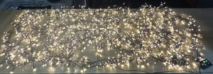 50' CLUSTER GARLAND - White Lights - Christmas Cluster Lights - LONG STRAND - Picture 1 of 11