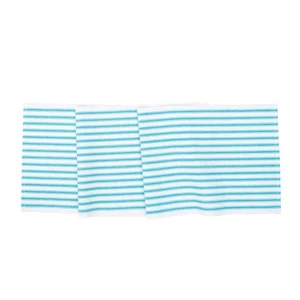 Corredor de mesa turquesa a rayas 13" x 72" - Imagen 1 de 2