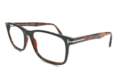 Tom Ford Eyeglasses Frames TF5752-B 005 Tortoise Rectangle Full Rim 55-16-145 — 第 1/4 张图片