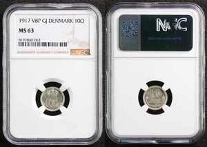 1917 VBP GJ Denmark 10O NGC MS 63 - Picture 1 of 5
