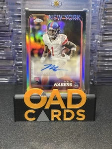 2024 Topps Chrome Malik Nabers #RA-MNA Rookie Auto Variation Card - Picture 1 of 2