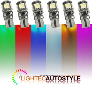 2x ERROR FREE CANBUS 5 SMD LED XENON HID W5W T10 501 CAR SIDE LIGHT BULBS 6000K - Picture 1 of 7