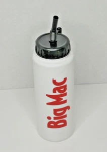 Botella de agua deportiva McDonald's Big Mac vintage con tapa y pajita + tapa desmontable - Imagen 1 de 2