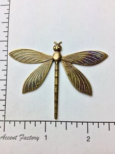 34593 Brass Oxidized Large Dragonfly Jewelry Finding - Picture 1 of 3
