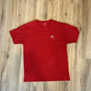 T-shirt Guy Harvey rossa manica corta grande passera calamari pesca barca mare mare - Foto 1 di 13