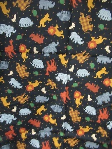 "Dream Spinners" Fabric By Cranston Print Animals ALLOVER Stars VTG 1Y10"X - Picture 1 of 6