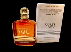TES TER MEN Emporio Armani Stronger with You Amber EDP 100ml/ 3.3 Oz /3.4 NEW - Picture 1 of 1