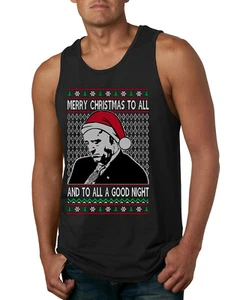 Camiseta sin mangas Sleepy Joe Merry Navidad To All And All A Good Night para hombre - Imagen 1 de 9