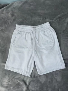Mens H&M cream 100% Cotton Drawstring Summer Shorts Size Large - Picture 1 of 3