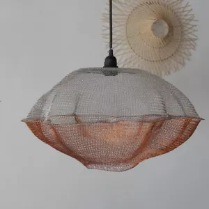 Draht Kupfer Edelstahl Geflecht Pendelleuchte Wolken Design - Bild 1 von 7