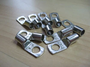 Lot of (10) Cable Lug 8AWG 1/4" 10mm² M6 Battery Lug Ring Terminal #E71AB - Picture 1 of 5