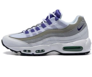 Original Womens Nike Air Max 95 White Purple Green Trainers 307960 101 - Picture 1 of 7