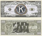 Kiwanis Million Dollar Bill Play Funny Money Novelty Note with FREE SLEEVE