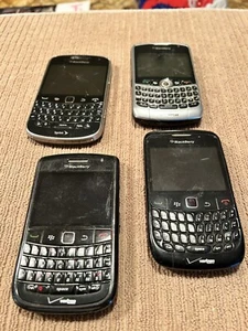 BlackBerry Lot 4 Cell Phones Black (Untested) Smartphones Mobile Phones - Picture 1 of 6