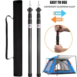 2x Teleskop Zeltstange Alu Aufstellstange Sonnensegel Tarpstange Stützstange DE - Bild 1 von 23