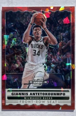 Giannis Antetokounmpo 2019 Contenders Optic Front Row Seat Red Cracked Ice #2 - Image 1 of 2