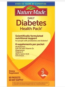 Nature Made Daily Diabetic Health Pack 60 Packets - Picture 1 of 3