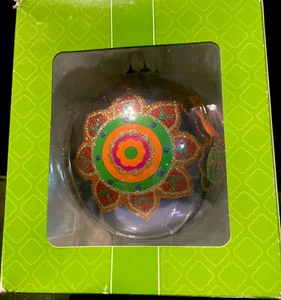 Christmas Ornament Vera Bradley Blown Glass Issue 2013 Venetian Paisley Gift - Picture 1 of 5