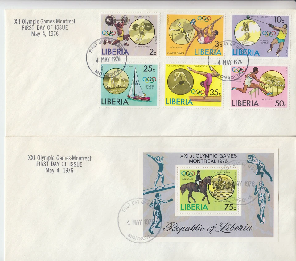 Liberia # 736-41 C211 FDC's Olympics Sports - Image 1 of 1