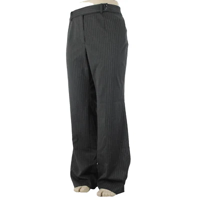 Calça Classiques Entier NOVA $188 tamanho 18W cinza sobre preto listra larga mistura poli - Imagem 1 de 4