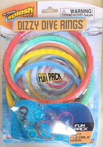 Spritzbomben Schwindel Tauchringe rot/grün/rosa/blau. Poolspielzeug. NEU, VERSIEGELT - Bild 1 von 2